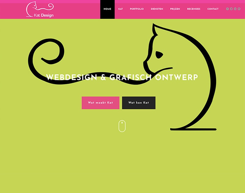 website van Kat Design website van Kat Design