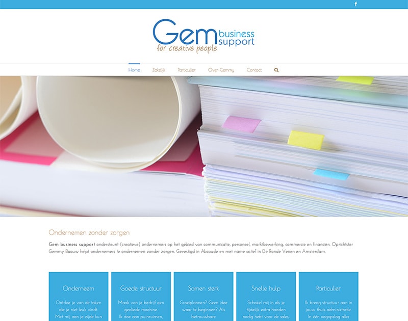 website van GEM Business Support